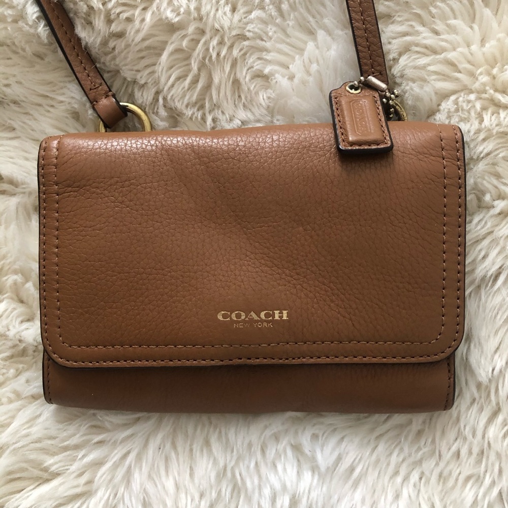 Brown Leather Coach Crossbody Bag